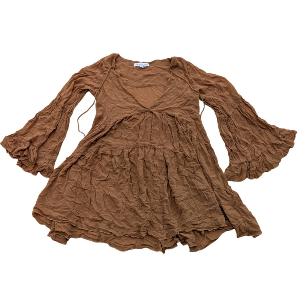 Young Fabulous & Broke Dress Fairy Boho Ethereal Flowy Tiered Earthy Women's XS